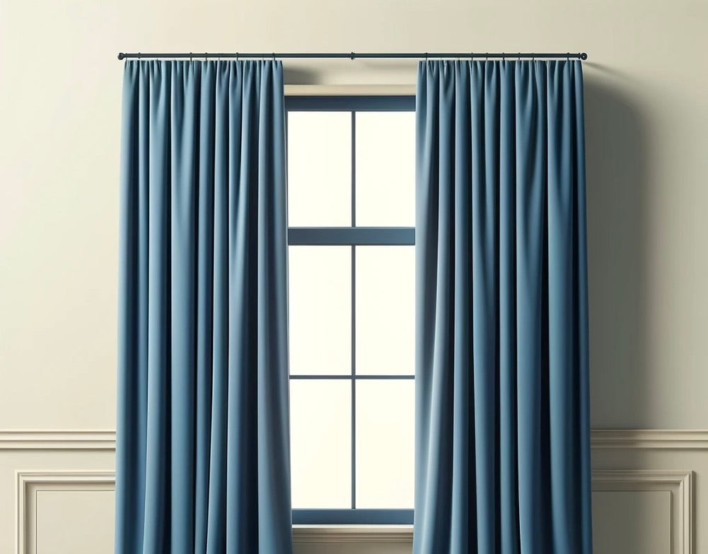 BLUE BLACKOUT CURTAIN