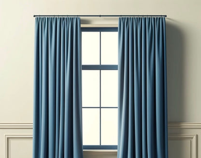 BLUE BLACKOUT CURTAIN